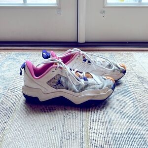 Jordan, size 7.5, white, pink, purple
